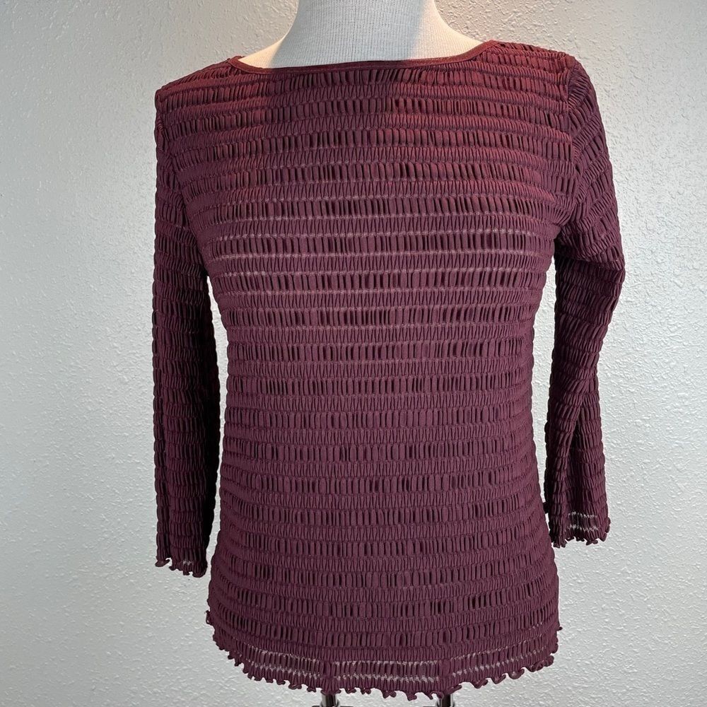 NWT Josephine Chaus Pucker Knit Top Size S